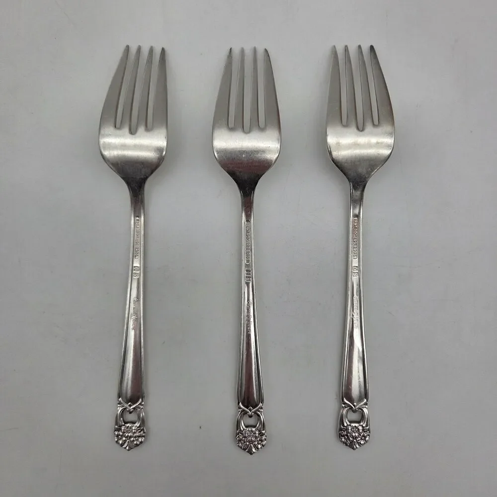 1847 Rogers Bros Eternally Yours Salad Fork Lot 3pc 6-3/4